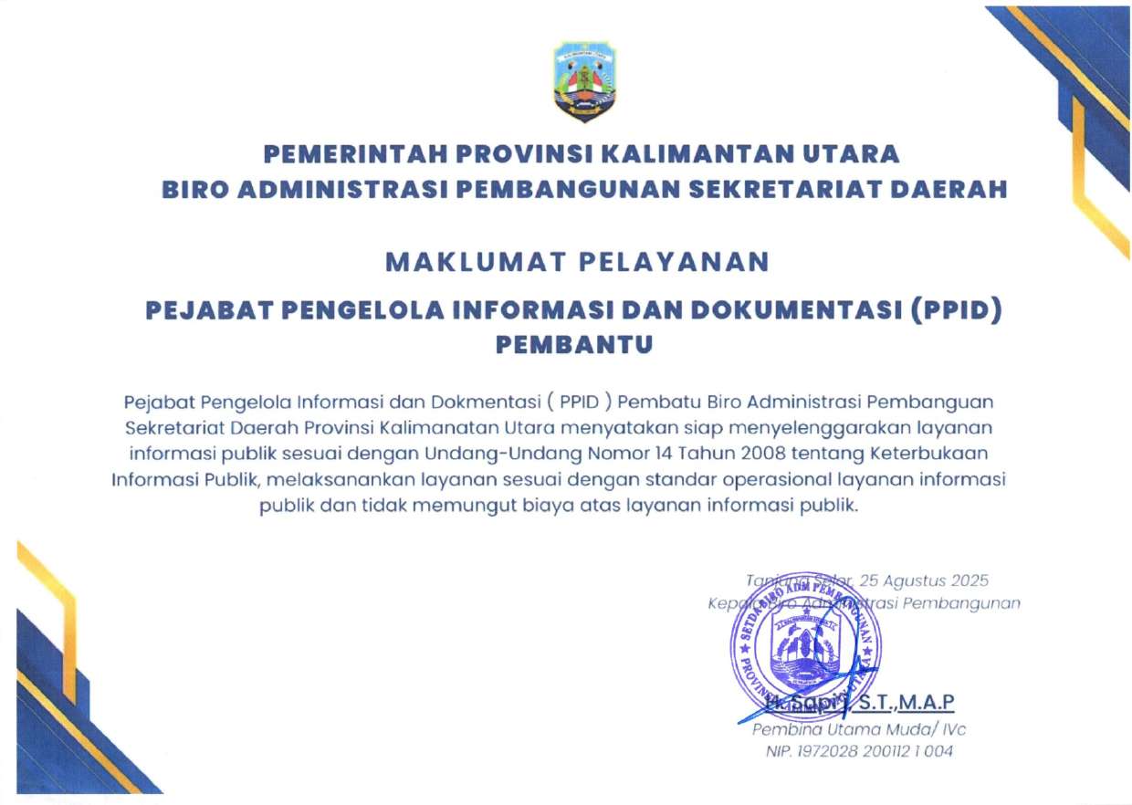 Maklumat Pelayanan PPID